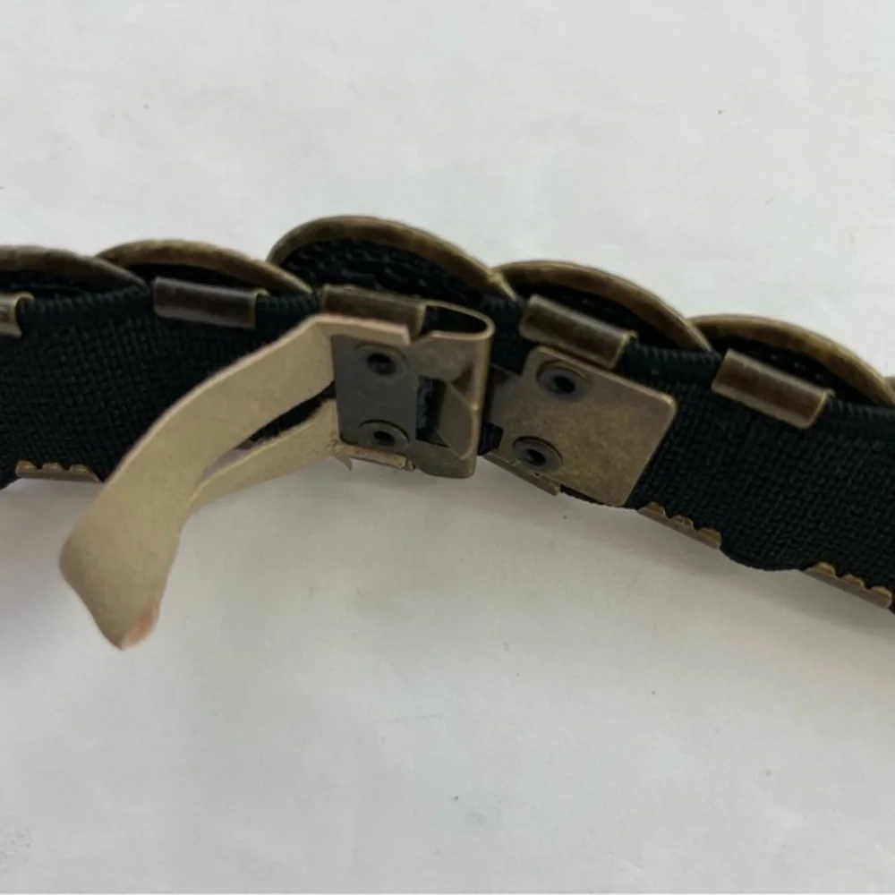 Metal‎ Coin Shield Medallion Stretchy Boho Belt